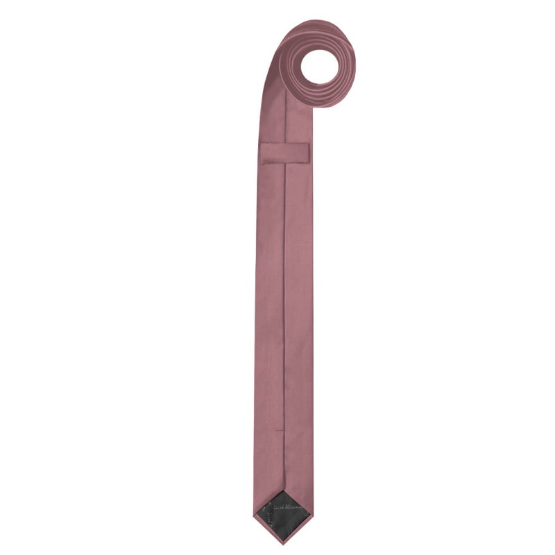 Jacob Alexander Men's Ultra Skinny 1.5" Solid Neck Tie - Dusty Rose - Image 2